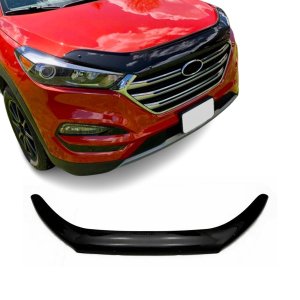 Hyundai Tucson Hood Deflector - Omac - Acrylic - Black - '16-'18